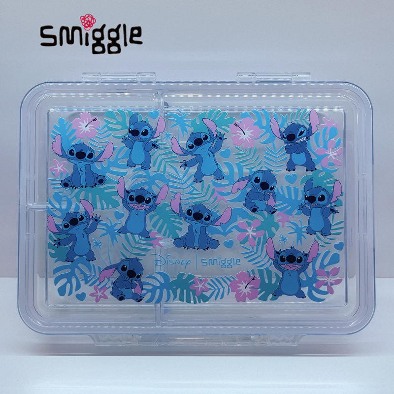 Australia smiggle Stitch mochila de gran capacidad bolsa de comida de dibujos animados bolsa de lápices bolsa de escuela con tracción juego de papelería
