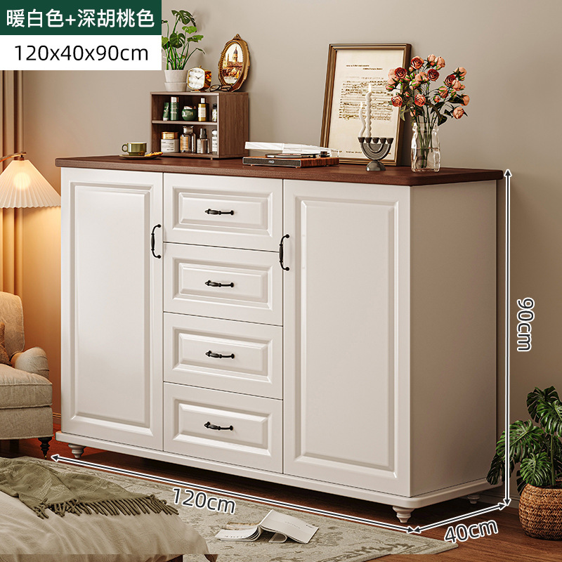 Gabinete de TV Gabinete de almacenamiento de estilo americano sala de estar hogar patas de madera maciza moderno dormitorio minimalista montado en la pared pecho de cajones gabinete de TV