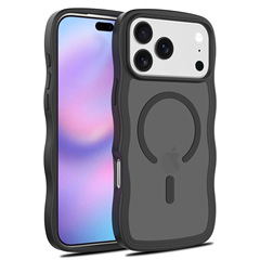 Apple 17promax 波状肌感触磁気吸引 16 携帯電話ケース iPhone17 落下防止と汚れ防止に適したカスタマイズ