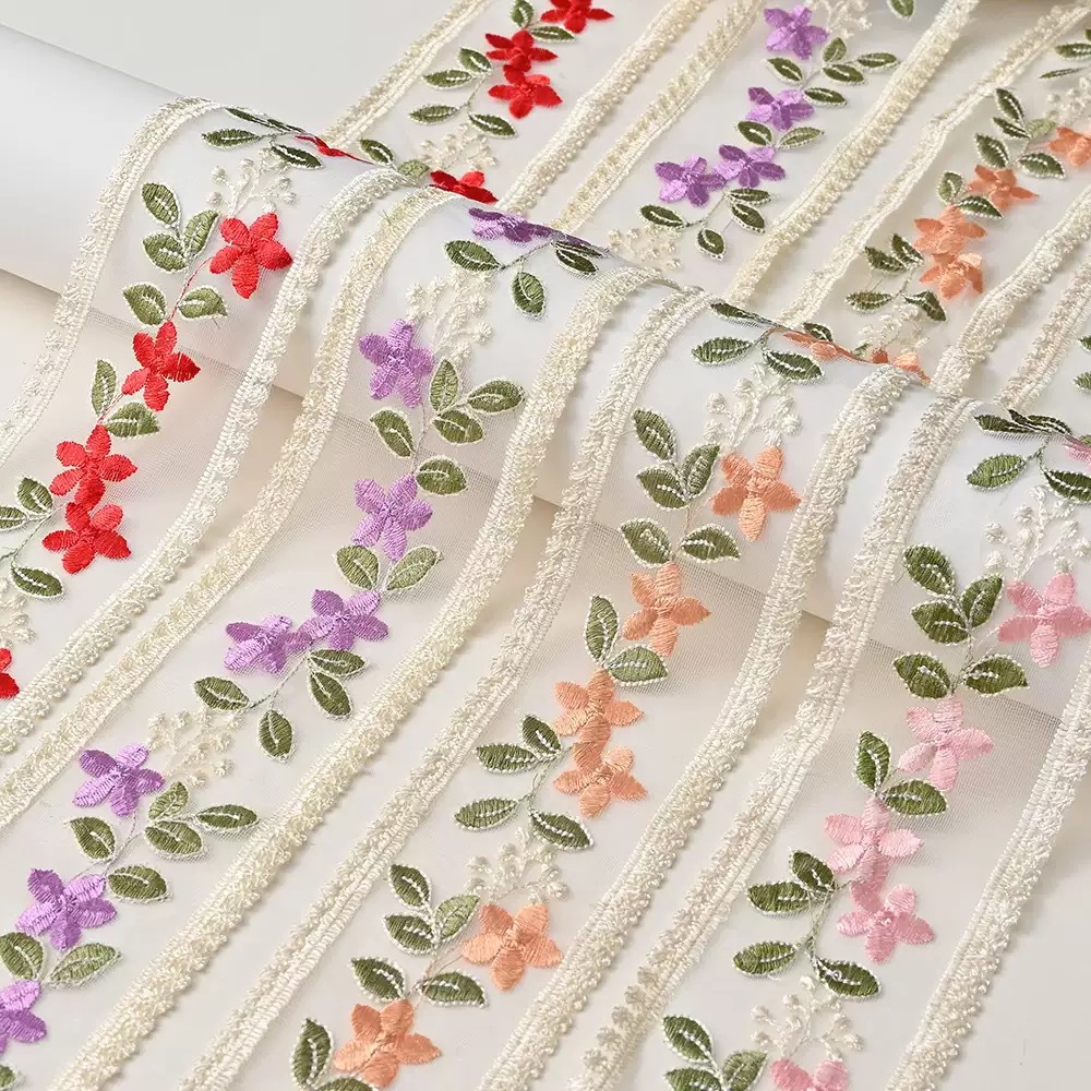 现货民族风9cm蕾丝网纱花边diy发饰蝴蝶结服装辅料窗帘礼品袋配饰