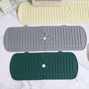 Faucet Drain Pad Silicone Washbasin Splash Pad Kitchen Multifunctional Sink Pad Drain Countertop Splash Pad