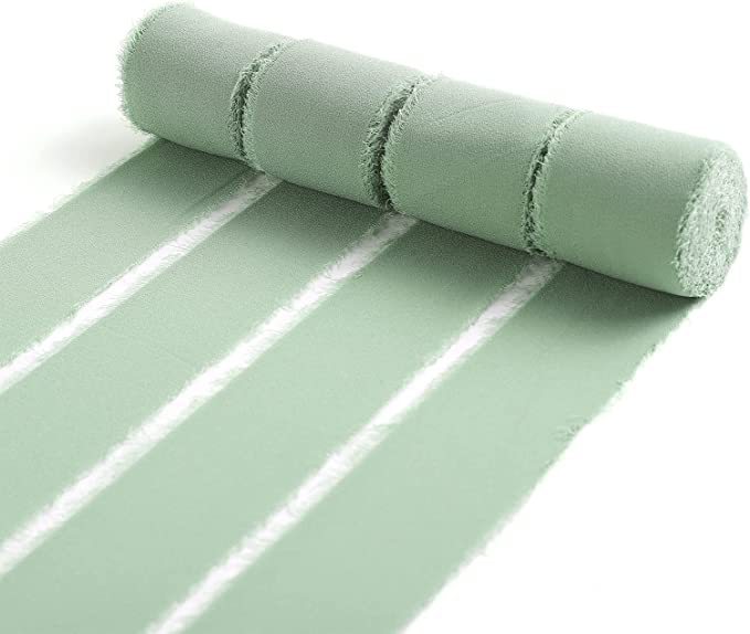 En stock venta al por mayor de gasa deshilachado cinta deshilachada boda tarjeta de felicitación arco decoración ramo de encaje de tela tira