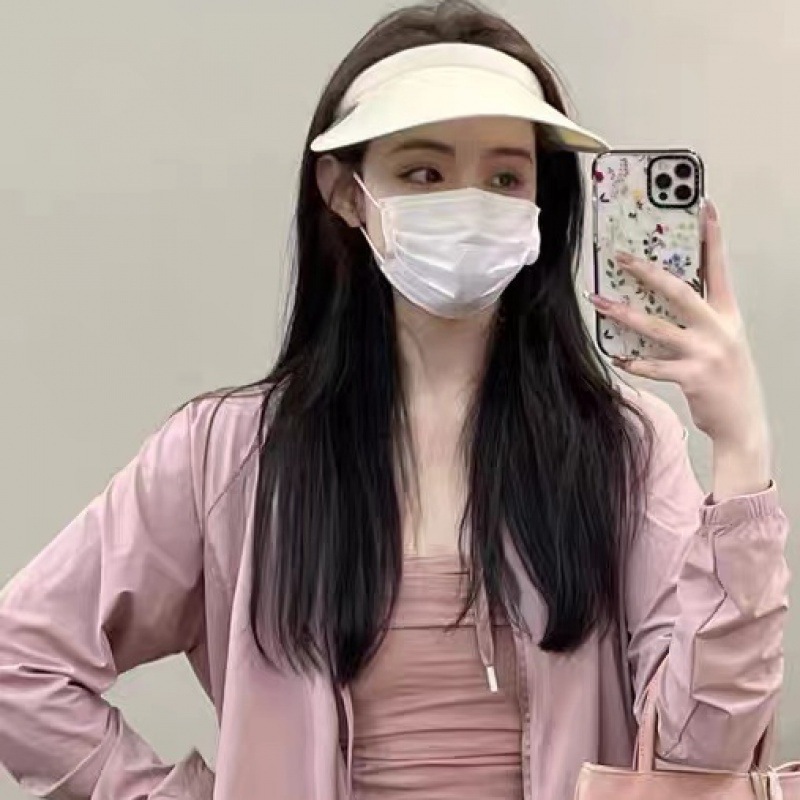 핑크 자외선 차단 가디건 [아이스 실크 통기성]