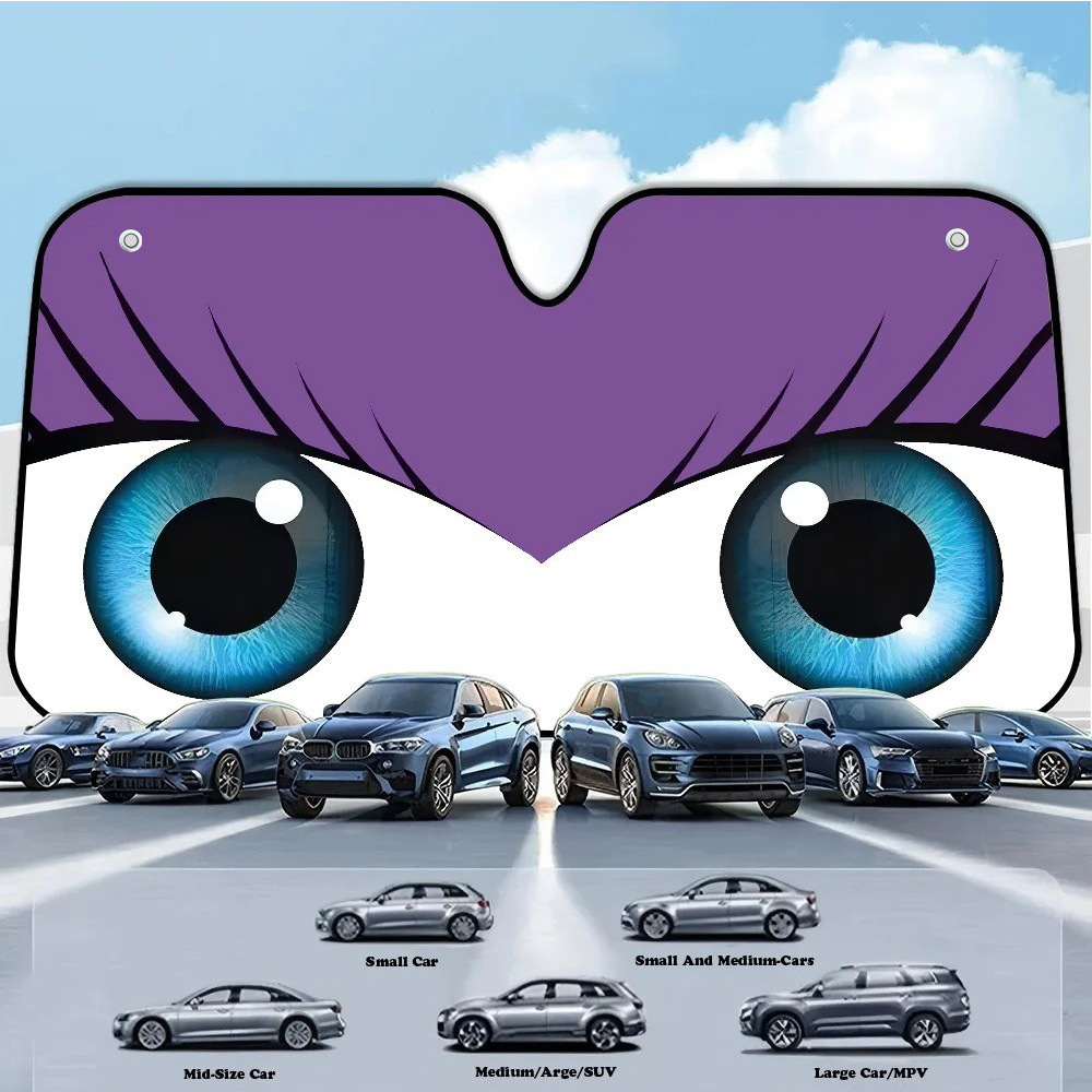 Cross-Border Dropshipping Amazon Hot-Selling Fun Eye-Shaped Car Sunshade for Windshield Sun Protection and Heat Insulation