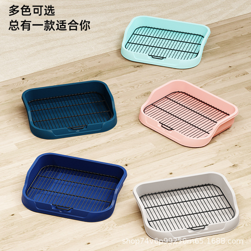 Inodoro para perros, lavabo de mierda de gran tamaño, inodoro para perros de panel plano, anti-orina, salpicaduras externas con columna extraíble y lavable, punto rápido
