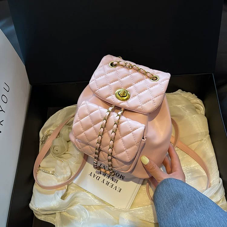 Иностранная маленькая сумка женская 2024 новая ромбическая цепочка сумка на плечо модная трансграничная ручная маленькая рюкзак