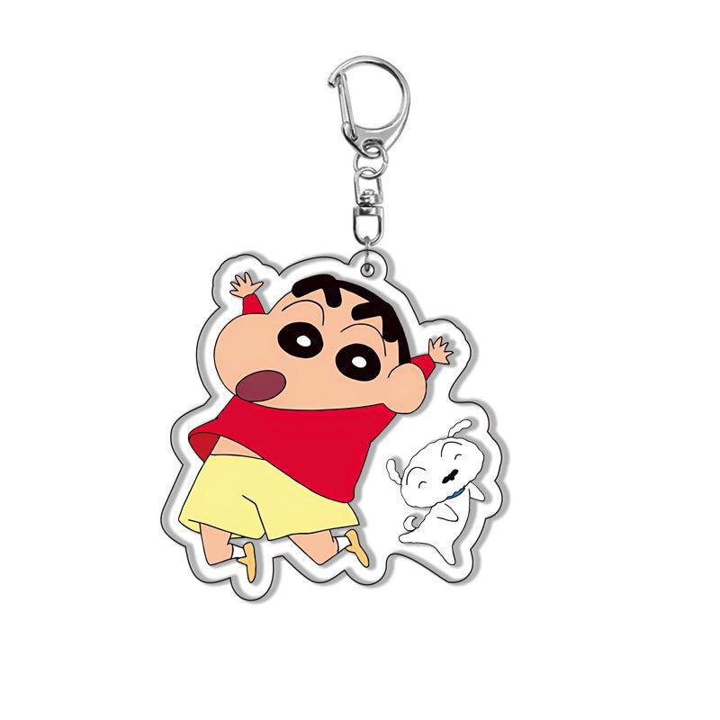 Crayon Shin-Chan Animación Periférico Nohara Shinsuke Xiaokui Xiaobai Nini Colgante de llavero de acrílico entre vientos
