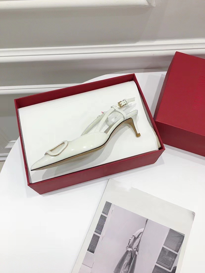 화이트 페이턴트 가죽 [4cm]