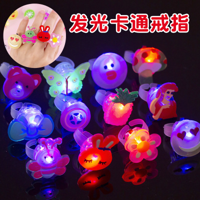 luminescence gift Flash Strange new Fiber optic Peacock Finger Lights Ring Light gift Stall Selling Best Sellers Toys