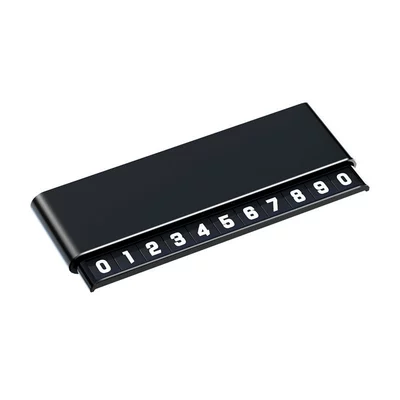 Car parking plate moving license plate phone hidden moving license plate special car LOGO temporary parking phone number plate (Nömrəli dayanma kartı) - black-p9-parking-card