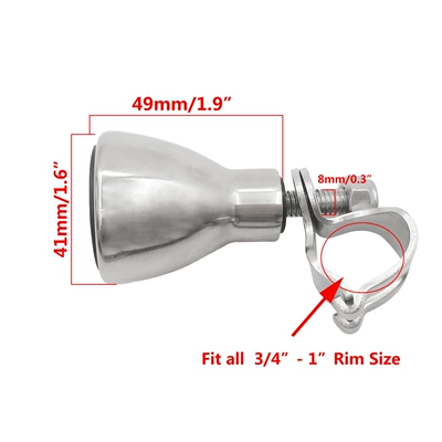 Aishuo/ISURE Stainless Steel Steering Wheel Booster Ball Grip Cylindrical Bottom with Nylon RV Marine Hardware Accessories (Sükan çarxları) - cylindrical-base-with-nylon