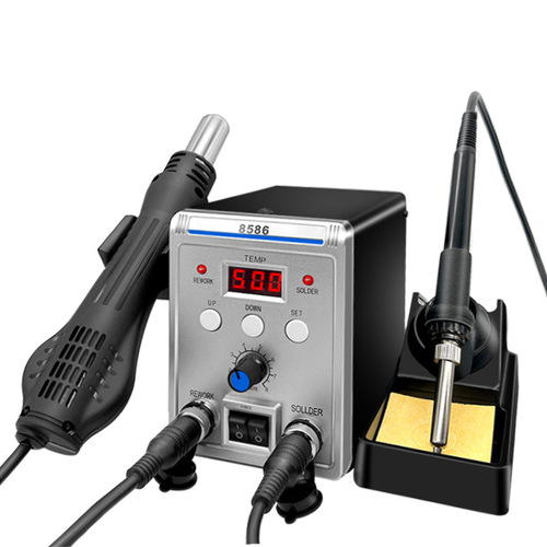 8586 hot air gun soldering station two-in-one desoldering station digital display soldering station electric soldering iron 700W high power repair tool