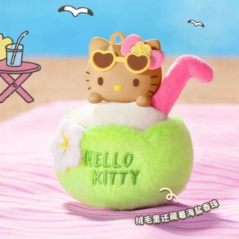 本物のハローキティサマーブラックレザーシリーズぬいぐるみアロマセラピーブラインドボックストレンディなおもちゃフィギュアかわいいペンダントアロマセラピー卸売ギフト|undefined