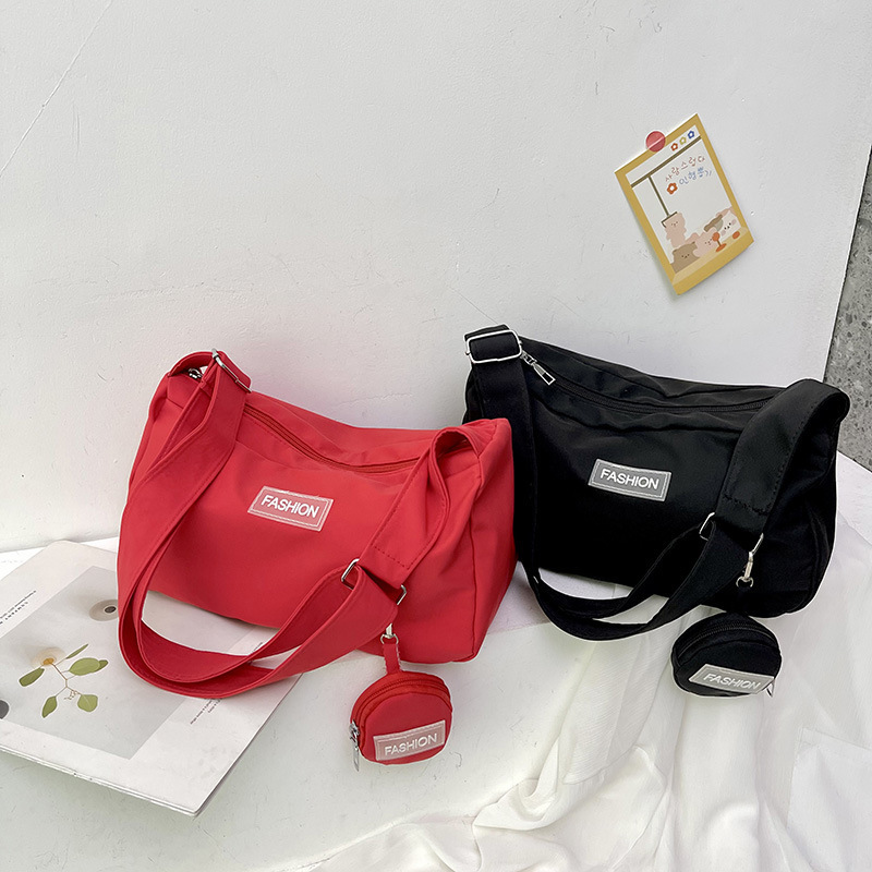 2024 New Crossbody Bag Student Class Bag Women's Instagram Style Japanese Style Large Capacity Solid Color Bag Shoulder Bag 2024 New Crossbody Bag Student Class Bag Women's Instagram Style Japanese Style Large Capacity Solid Color Bag Shoulder Bag