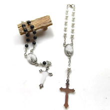 跨境手饰男女款玻璃仿珍珠手链十字架吊坠手链百搭饰品