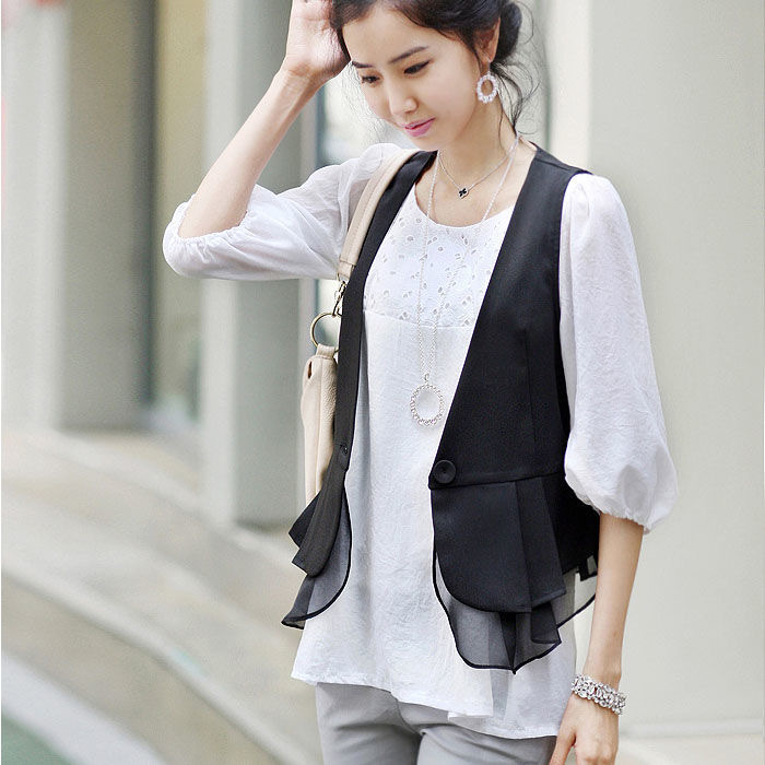 Chaleco corto de primavera, otoño y verano para mujer 2025, chaleco sin mangas, chaqueta delgada de estilo coreano, fácil de combinar, chaleco de traje ajustado.