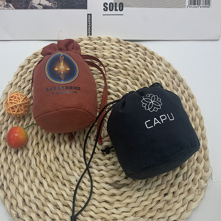 15-year Recommended Microfiber Double-sided Velvet Jade Jewelry Packaging Girdle Storage Bag With Customizable