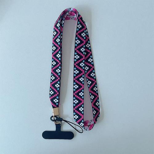 Advanced mobile phone lanyard cross-body carryable women's mobile phone chain strap fixed piece anti-fall extended diagonal halter neck rope wide