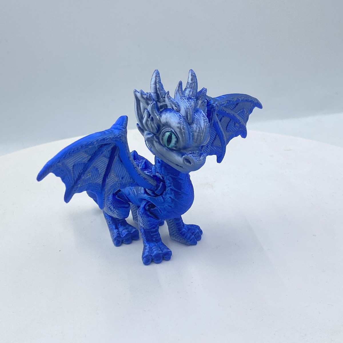 실크 블루 실버 (눈 색깔은 무작위입니다 - 작은 비행 용