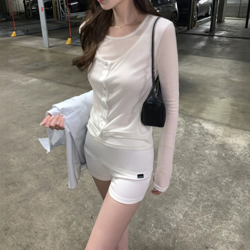 Korean style everyday slim-fit stretchy bodycon short skirt leggings