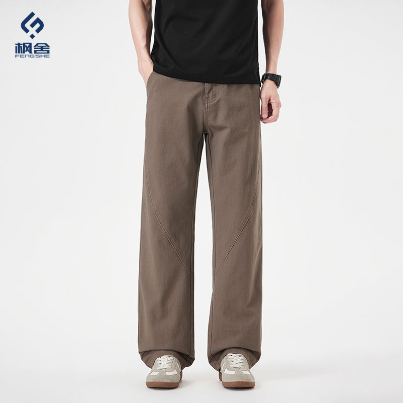 Popular Men's Clothing / 2026 Spring and Summer New Pure Cotton Men's Casual Pants Versatile Workwear Men's Pants Loose Straight-Leg Pants