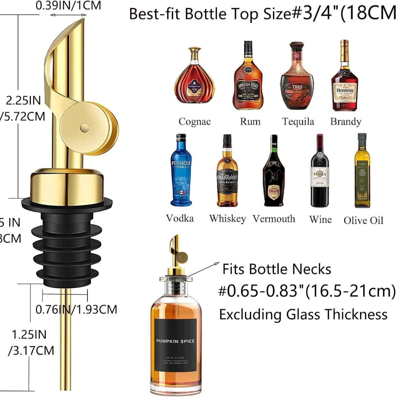 Boquilla de aceite dorado
