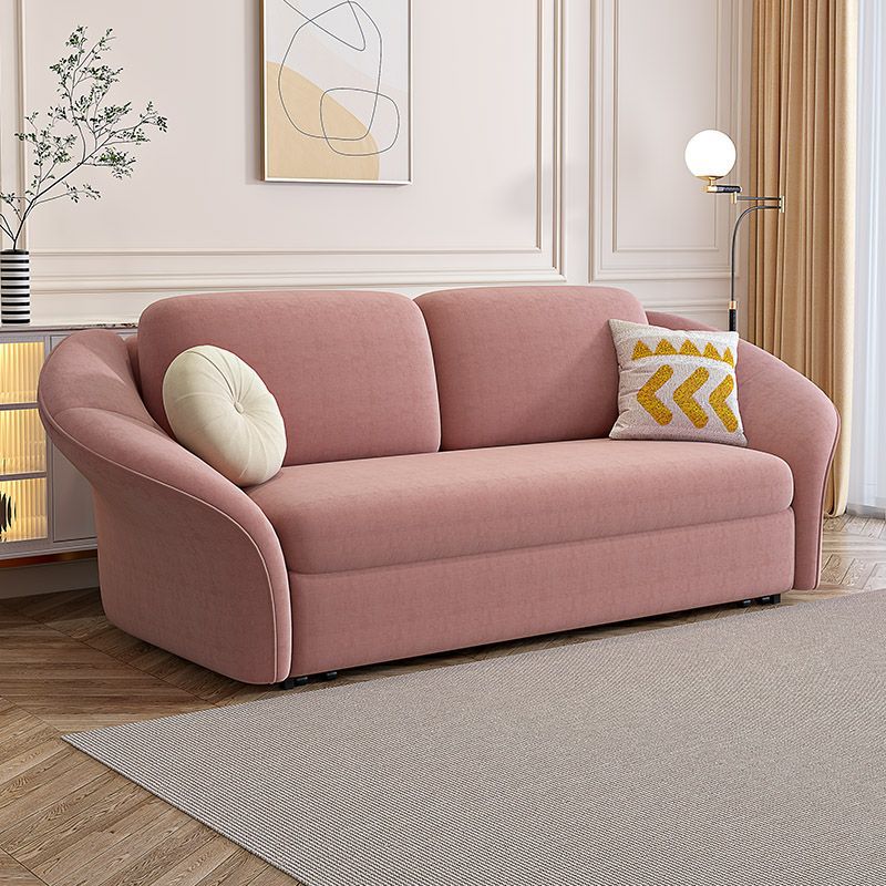 Sofá cama de almacenamiento multifuncional todo en uno doble propósito plegable tecnología moderna simple tela de lana cama retráctil doble
