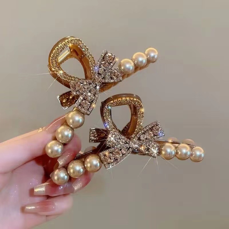 Elegante fermaglio per capelli a fiore con strass accessori capelli_voghion.com
