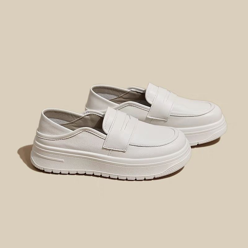Zapatos blancos cómodos transpirables, antiodores, antideslizantes, 2025 nuevos zapatos de una sola sola sola plana cómodos, zapatos de enfermería de suela suave, zapatos para mujeres