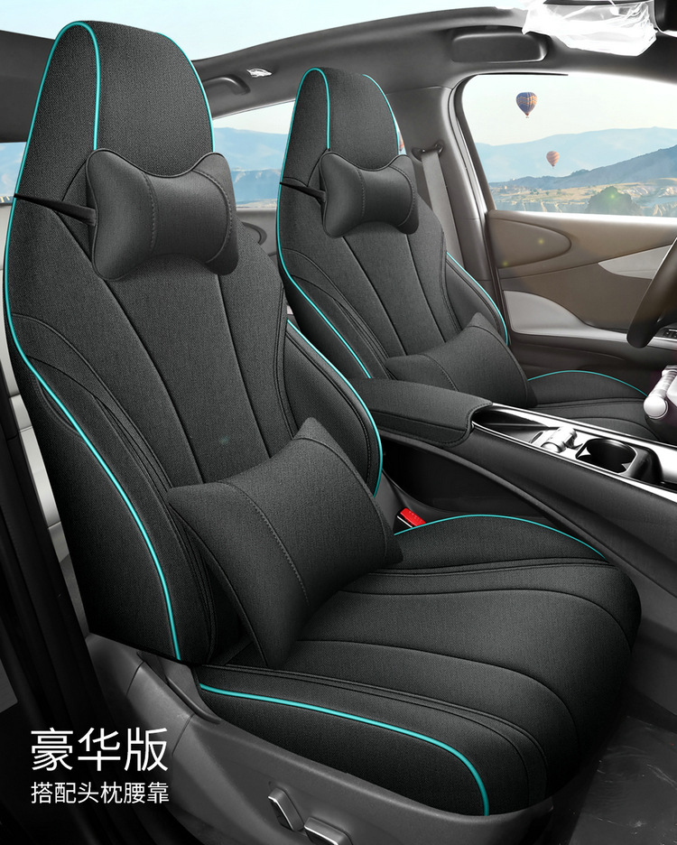 Suitable for BYD Dolphin Seat Cover Four Seasons Universal 2023 Special All-inclusive Cushion Linen Car Seat Cover