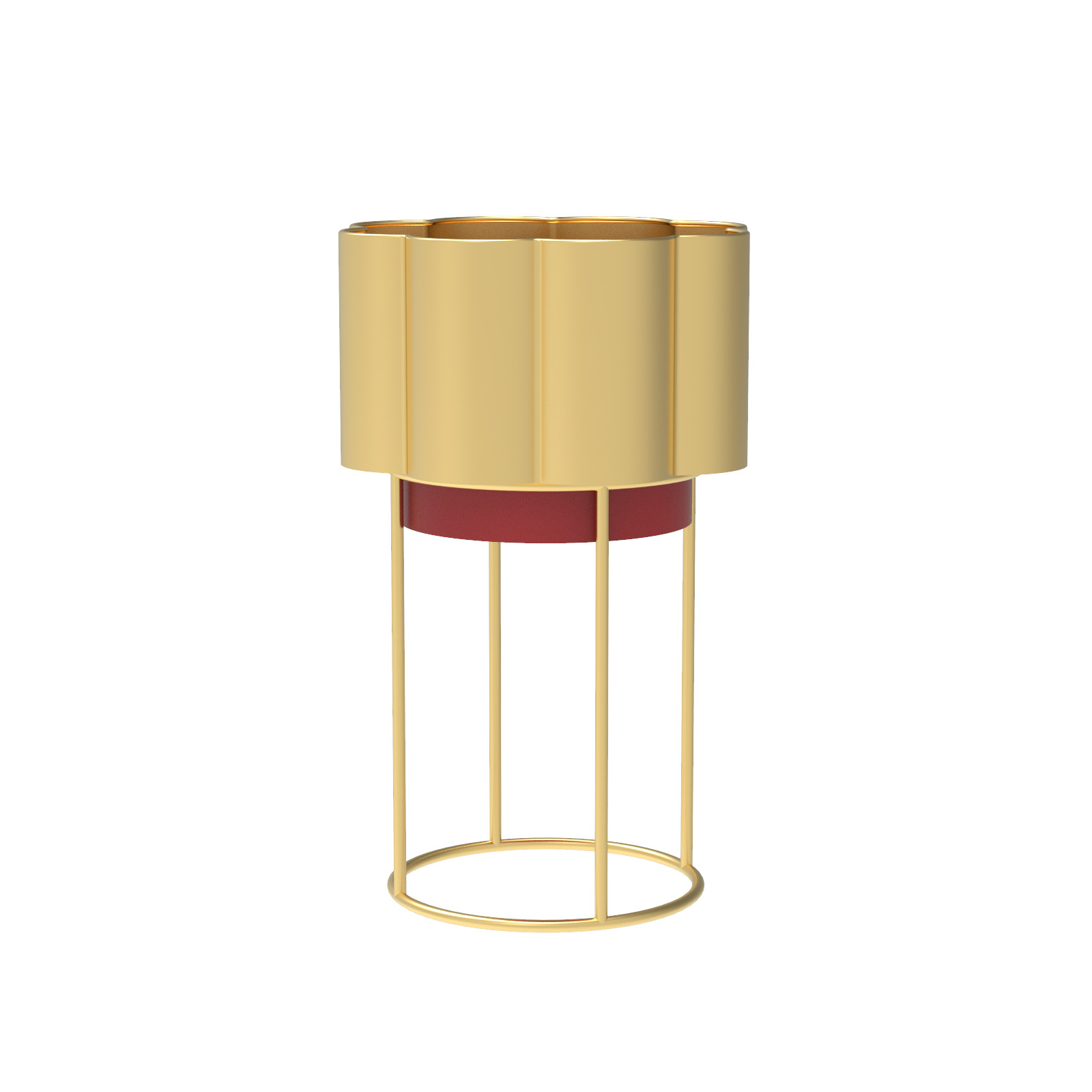 Soporte de flores de piso con balcón, estante de eneldo verde de estilo nórdico, sala de estar, estante para macetas de flores de hierro de lujo simple y de lujo ligero image 5