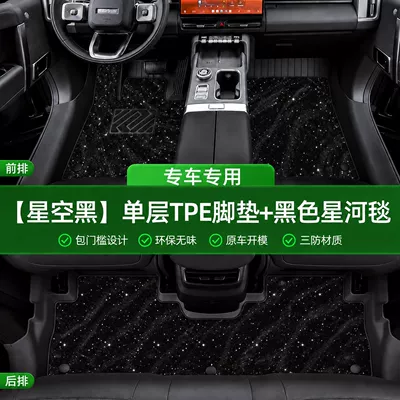 for the Ledao L80 Model, Modelə uyğun ayaqaltı - starry-sky-black-single-layer-tpe-foot-pad-black-galaxy-blanket-threshold-included