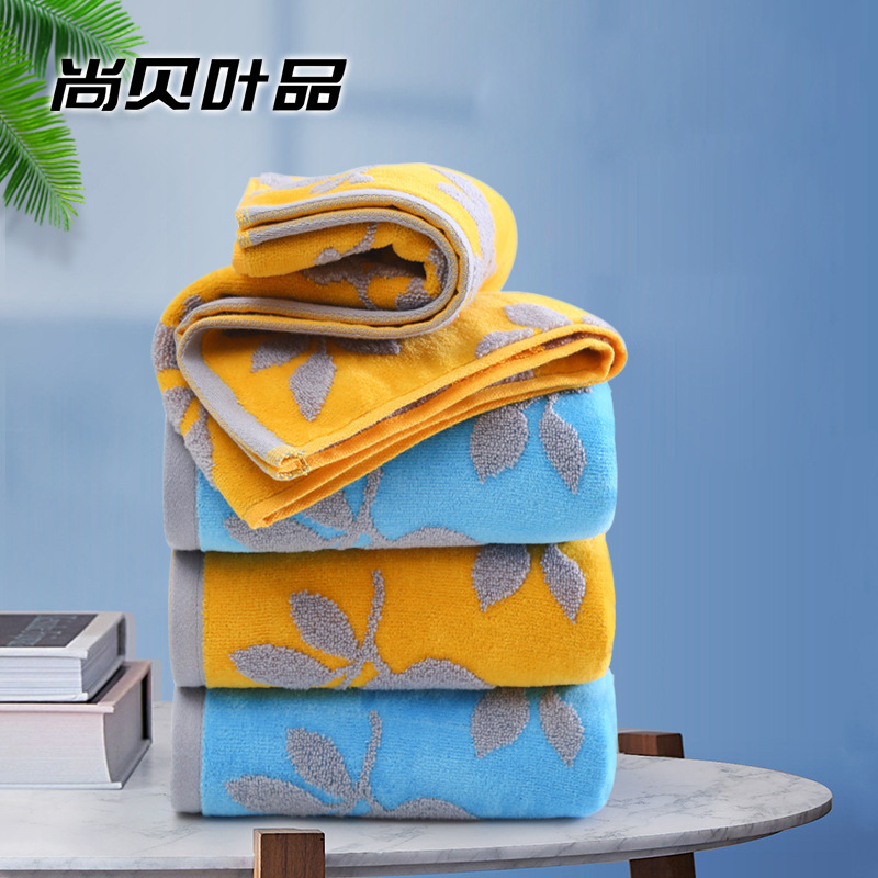 Manufacturer Wholesale Pure Cotton Cut Velvet Towel Bath Towel 100% Cotton Soft Strong Absorbent Beach Towel Men's and Women's Home Set