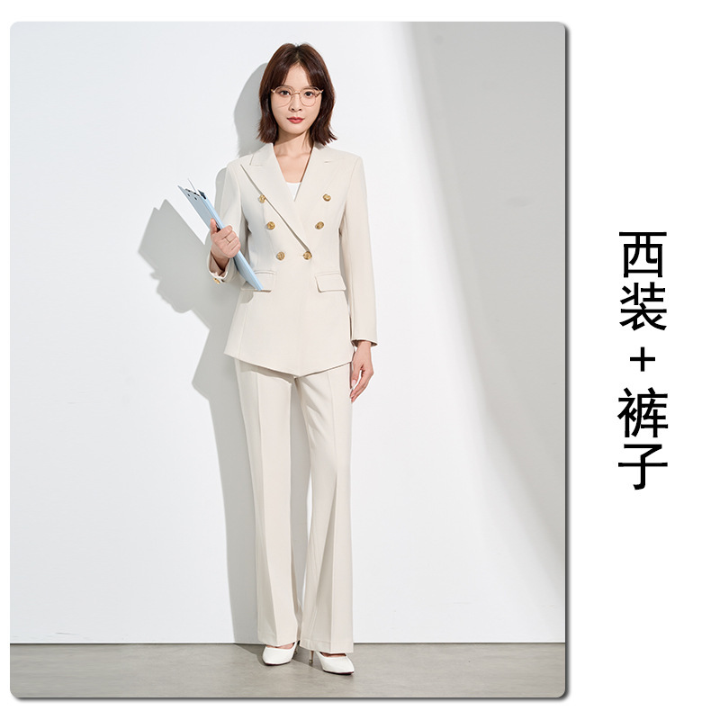 大学生商务高端女士职业装西服西装套装正装女装时尚高级感蓝8742|undefined