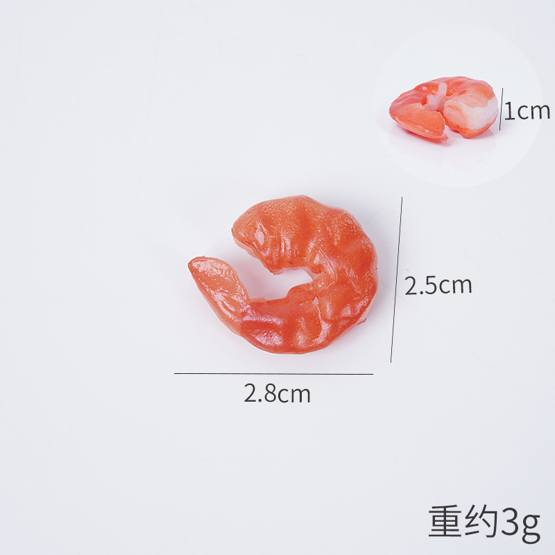 PVC simulación Camarón modelo película y televisión tiro accesorios restaurante muestra decoración diversión simulación comida Camarón cola