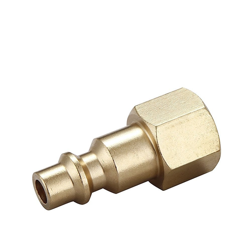 铜美式1/4NPT内螺纹快速插芯M型全通接头