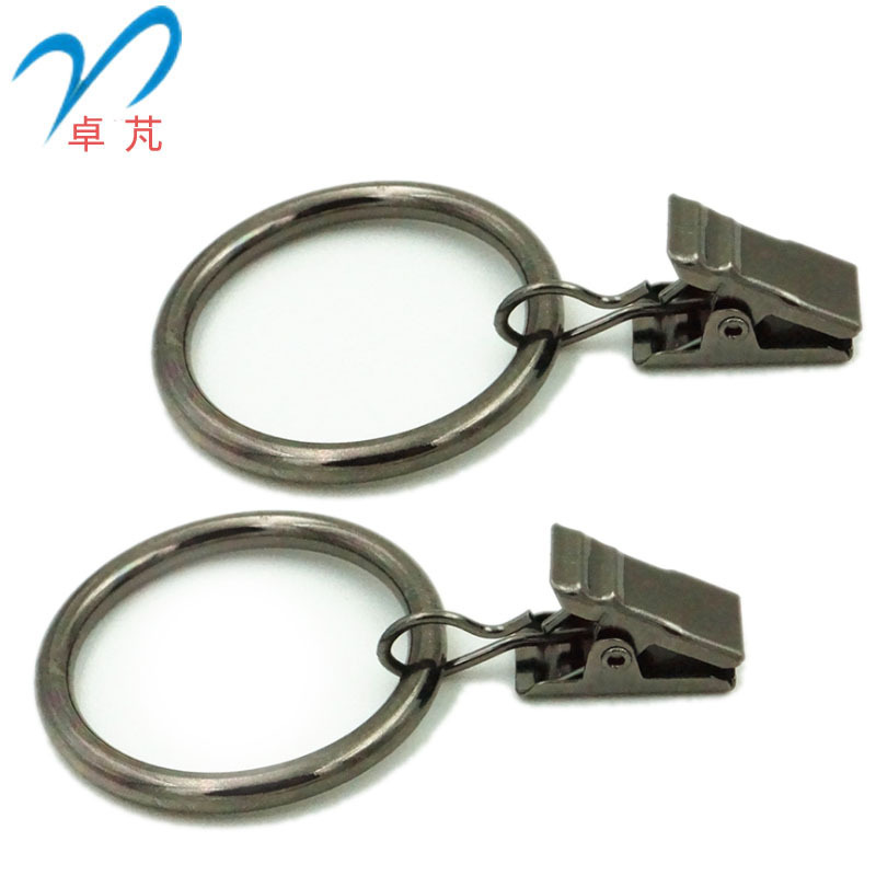 罗马杆开口环圆环 悬挂式窗帘圆环夹子 窗帘圈夹子浴帘挂环