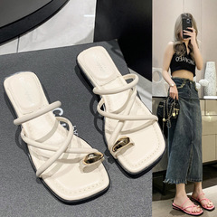 ネットの赤外線は足の指のスリッパの女性を着て夏の新型のファッションを卸売りします。