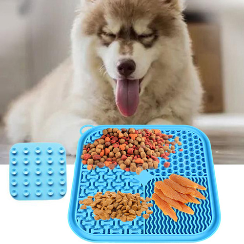 Amazon Cat Dog Slow Feeding Mat, Pet Universal Eating Utensil, Silicone Non-Slip suction mat for slow feeder