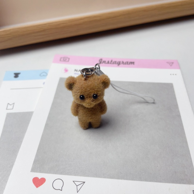 秋と冬の植毛クマファミリー携帯電話ケースペンダントアクセサリークリエイティブで興味深い韓国キーホルダー|undefined
