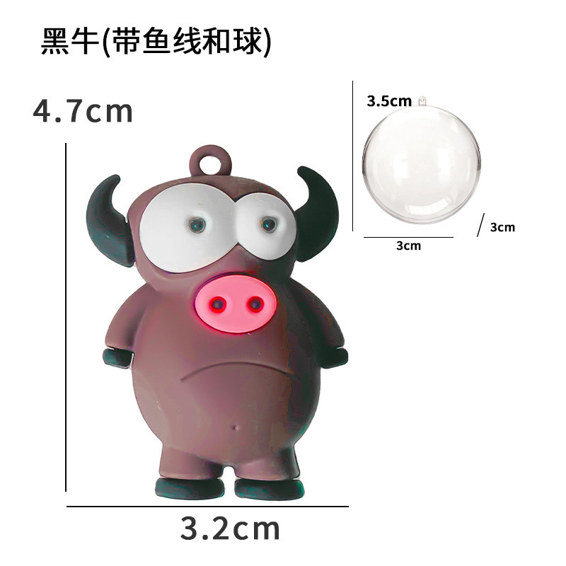 Nueva decoración de paisajismo de pecera Tom Jerry elefante león decoración flotante caja ciega dibujos animados pequeño juguete de regalo