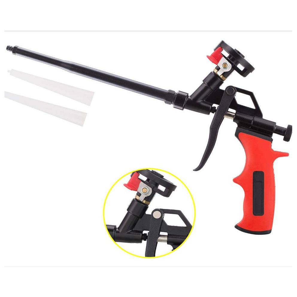 跨境免清洗带开关阀门发泡枪 喷枪发泡剂泡沫填充特氟龙foam gun