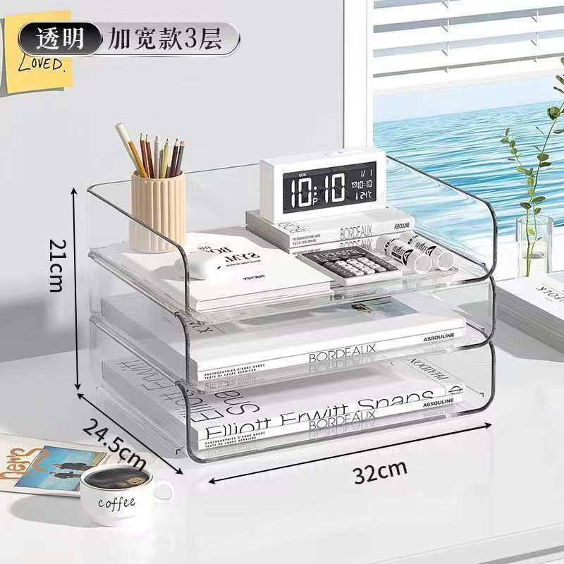 Caixas de armazenamento empilháveis, 3 peças (caixas independentes de estilo horizontal)