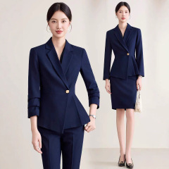 职业西装套装女正装2025新款秋季珠宝店美容院酒店前台工作服西服
