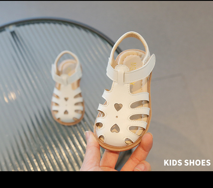 Sandali casual coreani, scarpe da principessa per bambina nuove estive con suola morbida in velcro, scarpe per bambini_voghion.com