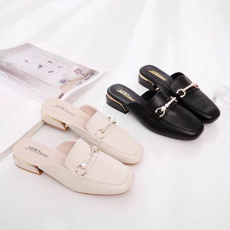 2026 primavera y verano zapatos cuadrados de tacón grueso y medio para niños pequeños zapatos mueller fragrantes