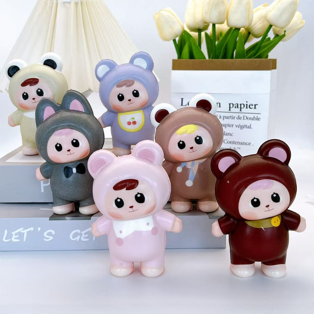 머리를 기울인 곰 (약 12cm)