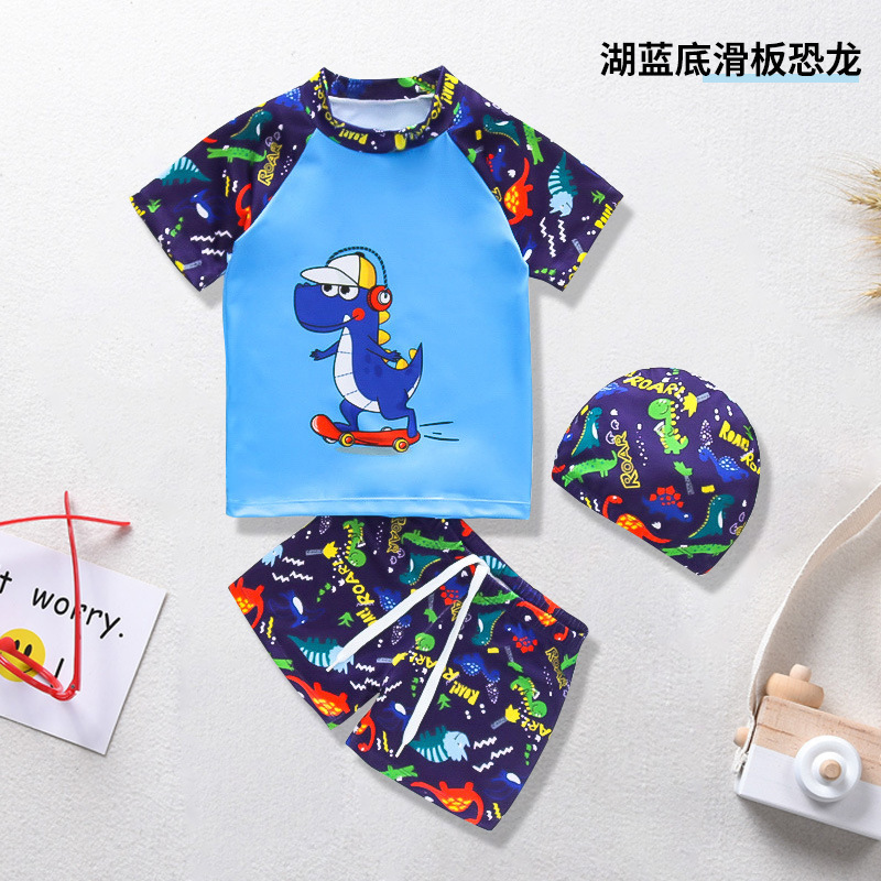 Traje de baño para niños traje de baño de dos piezas para niños verano nuevo 1-5 años traje de baño de primavera caliente de dibujos animados para niños ventas directas de fábrica