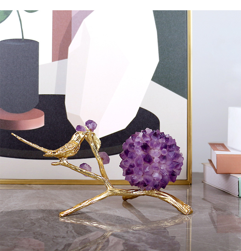 Modern Minimalist Luxury Natural Amethyst Sphere