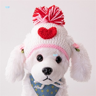 1Pc Cartoon Pattern Dog Knit Hat with Ear Ho Cute Heart